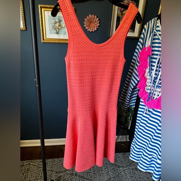 Torn By Ronny Kobo - Coral Textured Drop Waist Dress Sz S NWT - Picture 7 of 7